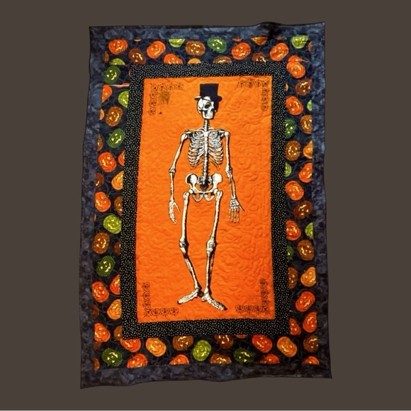 Quilt Halloween Skeleton Day of the Dead - Picture 1 of 6